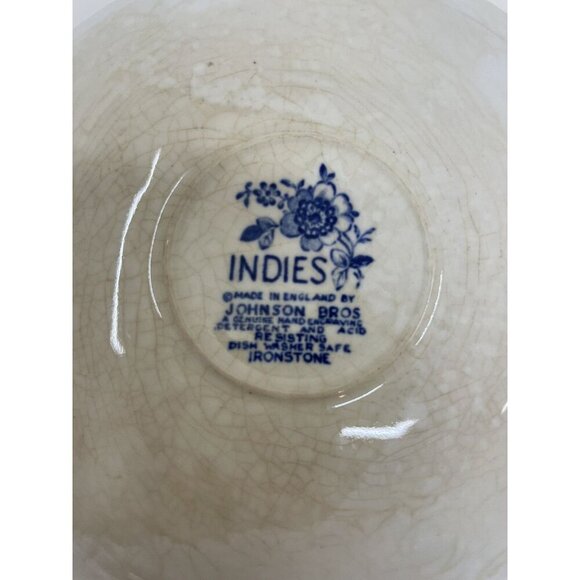 Johnson Brothers Blue Indies Ironstone Saucer Vintage UK Dinnerware Tea - Picture 4 of 4